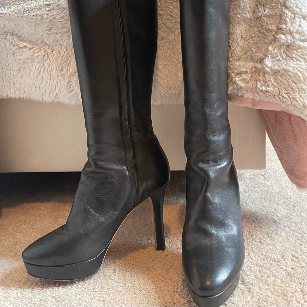 Jimmy Choo platform Mara high heel boots 38.5